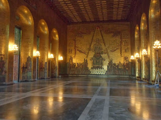 Foto: Javier Claure C.    Salón Dorado, Ayuntamiento de Estocolmo (Suecia).