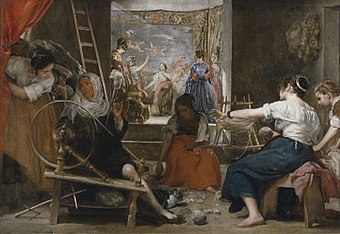 Cuadro de Diego Velázquez: Las hilanderas Museo del Prado
